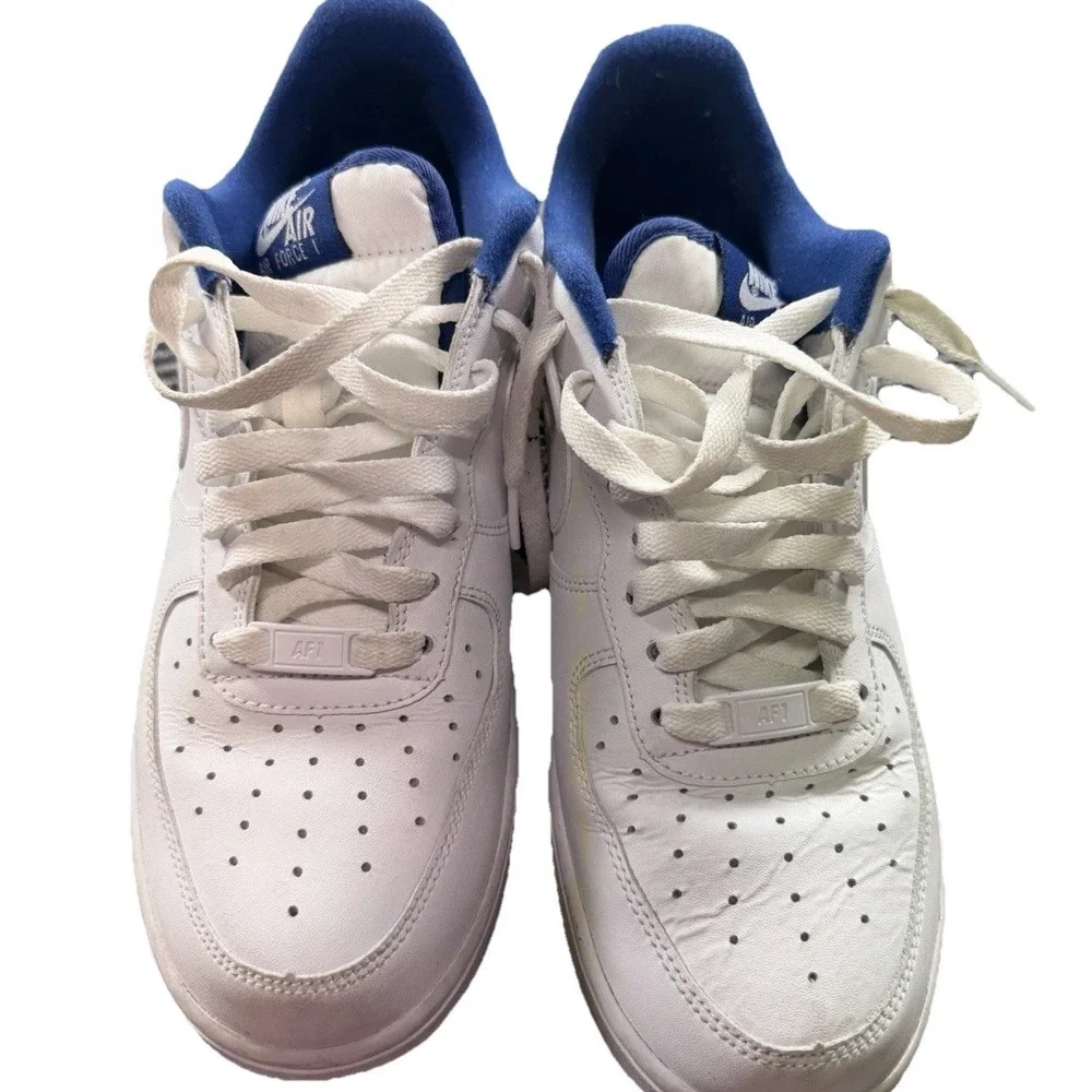 Nike Air Force 1 Low White Blue Youth Size 8Y Sneakers Shoes Unisex